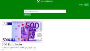 openclipart圖庫：500 Euro Note