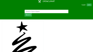 openclipart圖庫：Stylised Christmas Tree縮圖