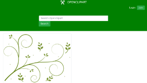 openclipart圖庫：Winding lines and leaves-資源代表圖