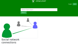 openclipart圖庫：Social network connections-資源代表圖