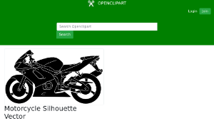 openclipart圖庫：Motorcycle Silhouette Vector縮圖