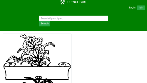 openclipart圖庫：scroll with flower spray縮圖