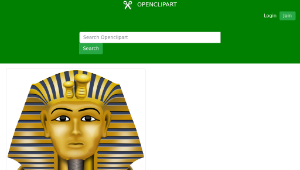 openclipart圖庫：Golden mask Tutanchamun