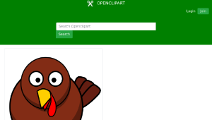 openclipart圖庫：Turkey Round Cartoon縮圖