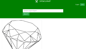 openclipart圖庫：diamond - line illustration-資源代表圖
