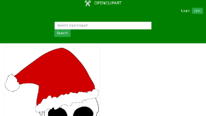 openclipart圖庫：Santa skull縮圖