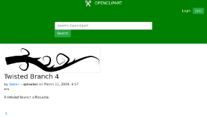 openclipart圖庫：Twisted Branch 4縮圖