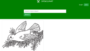 openclipart圖庫：Coloring Book Willow Goldfinch