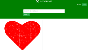 openclipart圖庫：corazon rompecabezas completo-資源代表圖