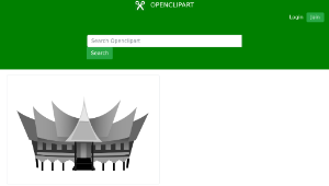 openclipart圖庫：traditional house of minangkabau west sumatera indonesia rumah gadang