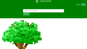openclipart圖庫：Pixel Tree縮圖