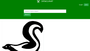 openclipart圖庫：skunk silhouette