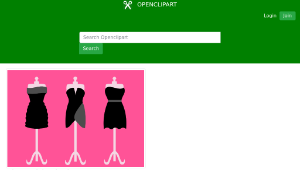openclipart圖庫：Three black dresses-資源代表圖