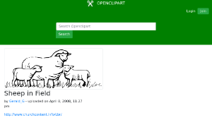 openclipart圖庫：Sheep in Field-資源代表圖