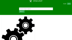 openclipart圖庫：Black cogwheels縮圖