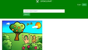 openclipart圖庫：Adam &amp; Eve Happy