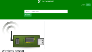 openclipart圖庫：Wireless sensor-資源代表圖