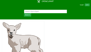 openclipart圖庫：young lamb