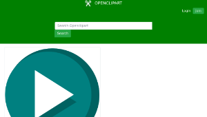 openclipart圖庫：Play button (clear style)-資源代表圖