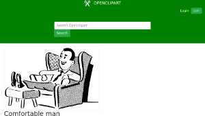 openclipart圖庫：Comfortable man縮圖