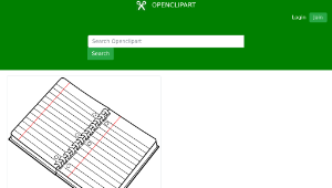openclipart圖庫：cahier spirale ouvert / open spiral notebook縮圖