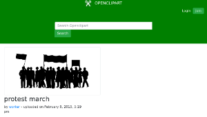 openclipart圖庫：protest march縮圖