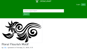 openclipart圖庫：Floral Flourish Motif-資源代表圖