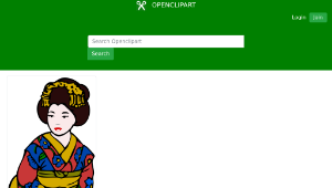 openclipart圖庫：Woman in Kimono-資源代表圖