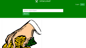 openclipart圖庫：money grabber縮圖