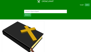 openclipart圖庫：Bible And Cross縮圖