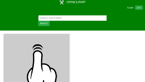 openclipart圖庫：MultiTouch-Interface Mouse-theme 1-finger-Double-Tap縮圖