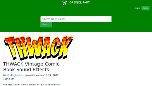 openclipart圖庫：THWACK Vintage Comic Book Sound Effects縮圖