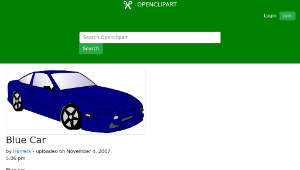 openclipart圖庫：Blue Car-資源代表圖