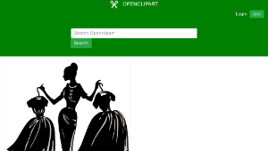 openclipart圖庫：Architetto -- silouette donna vesti-資源代表圖