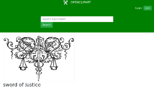 openclipart圖庫：sword of justice縮圖
