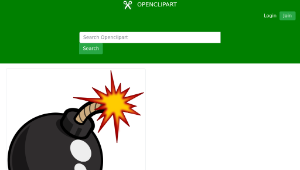 openclipart圖庫：Black Cartoon Bomb-資源代表圖