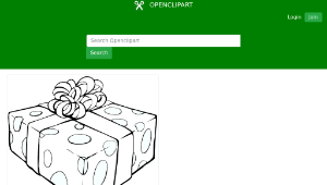 openclipart圖庫：Gift Line Art-資源代表圖