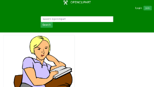 openclipart圖庫：Woman Reading-資源代表圖