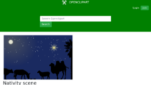 openclipart圖庫：Nativity scene background - no mask縮圖