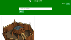 openclipart圖庫：RPG map symbols: Fort-資源代表圖