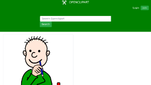 openclipart圖庫：Comic Boy Oli at School-資源代表圖