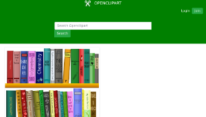 openclipart圖庫：Library - Biblioth&egrave;que - extra contrast - book titles converted to paths