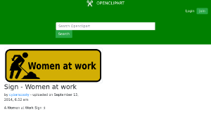 openclipart圖庫：Sign - Women at work-資源代表圖