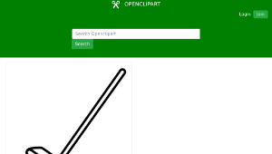 openclipart圖庫：broom - line art縮圖