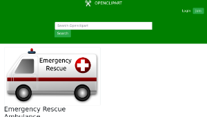 openclipart圖庫：Emergency Rescue Ambulance-資源代表圖