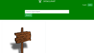 openclipart圖庫：RPG map symbols: Sign Post縮圖