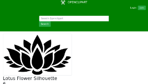 openclipart圖庫：Lotus Flower Silhouette 6-資源代表圖