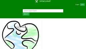 openclipart圖庫：Earth Heart-資源代表圖