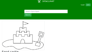openclipart圖庫：Sand castle-資源代表圖