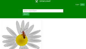 openclipart圖庫：bug on a flower-資源代表圖